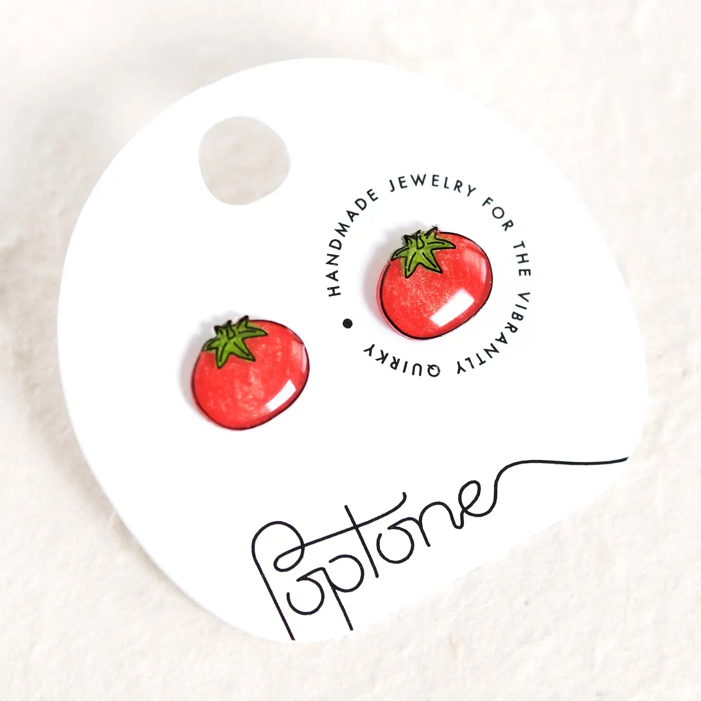 Tomato Stud Earrings