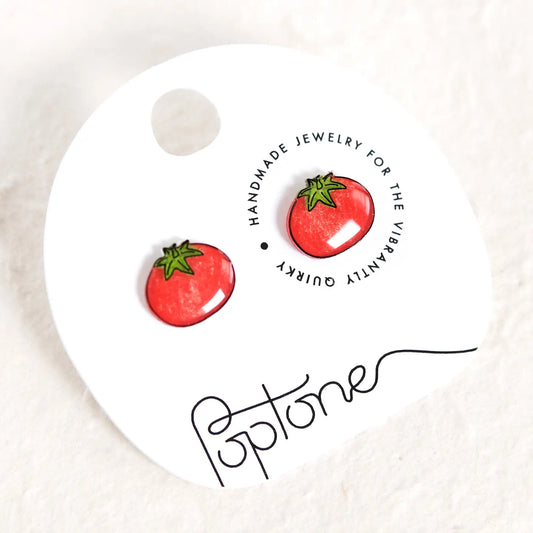 Tomato Stud Earrings