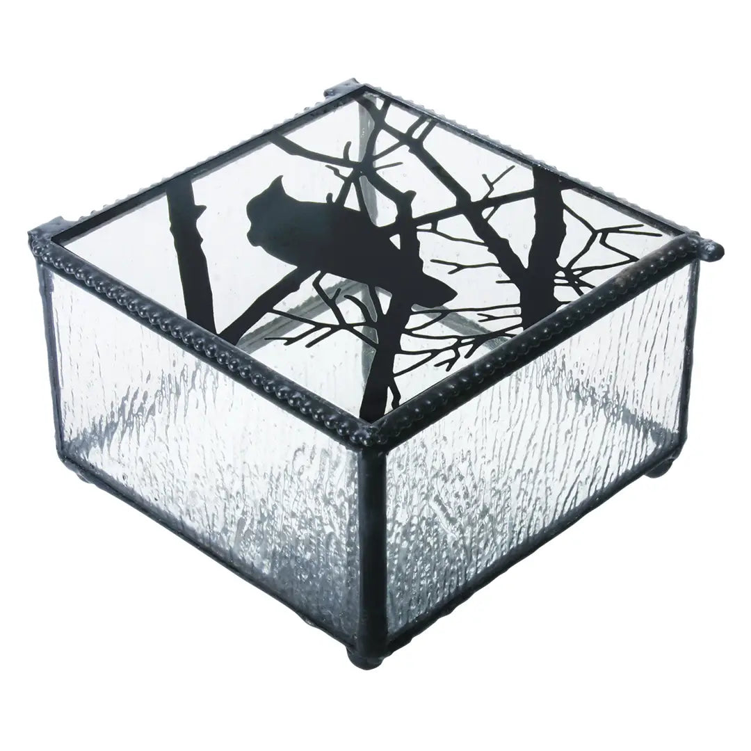 Raven Art Glass Box