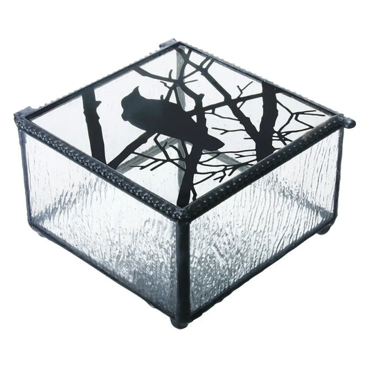 Raven Art Glass Box