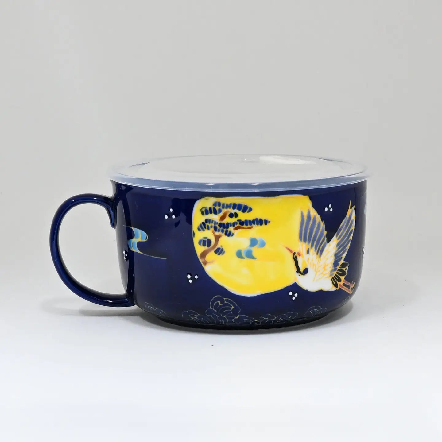 Moon Crane Microwavable Bowl With Handle