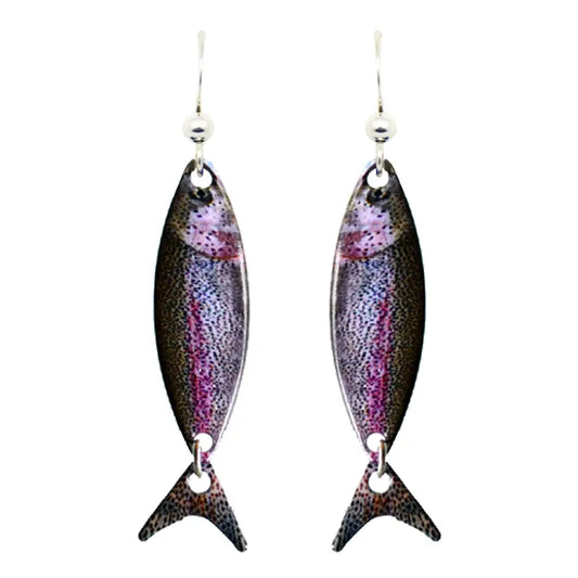 Rainbow Trout Fish Earrings