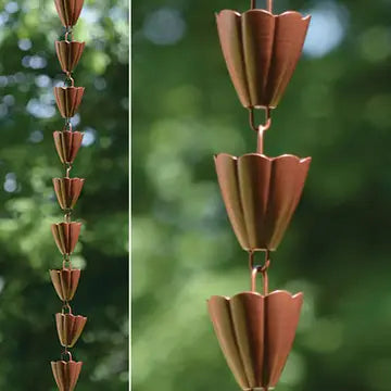 Scallop Cup Rain Chain