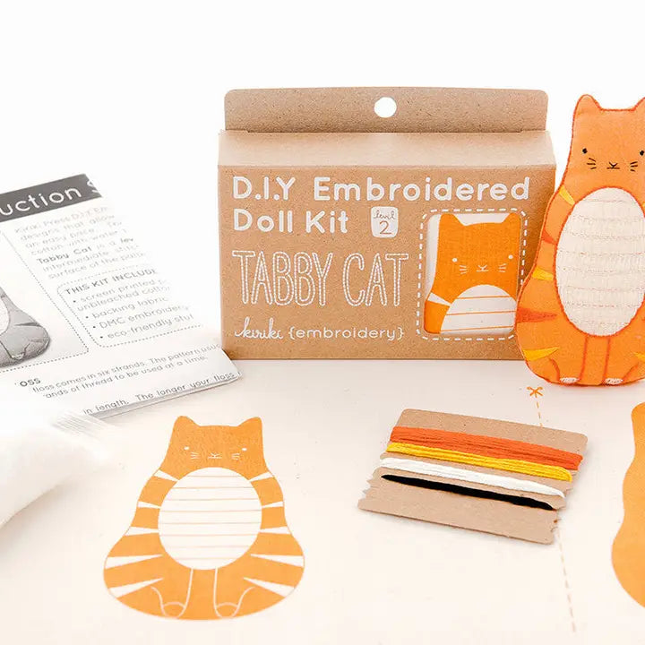 Embroidery Kit - Tabby Cat