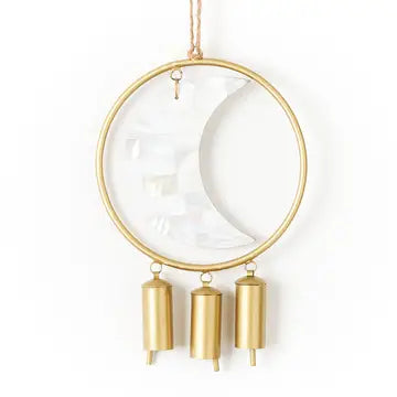 Chayana Large Moon Mother of Pearl Wind Chime