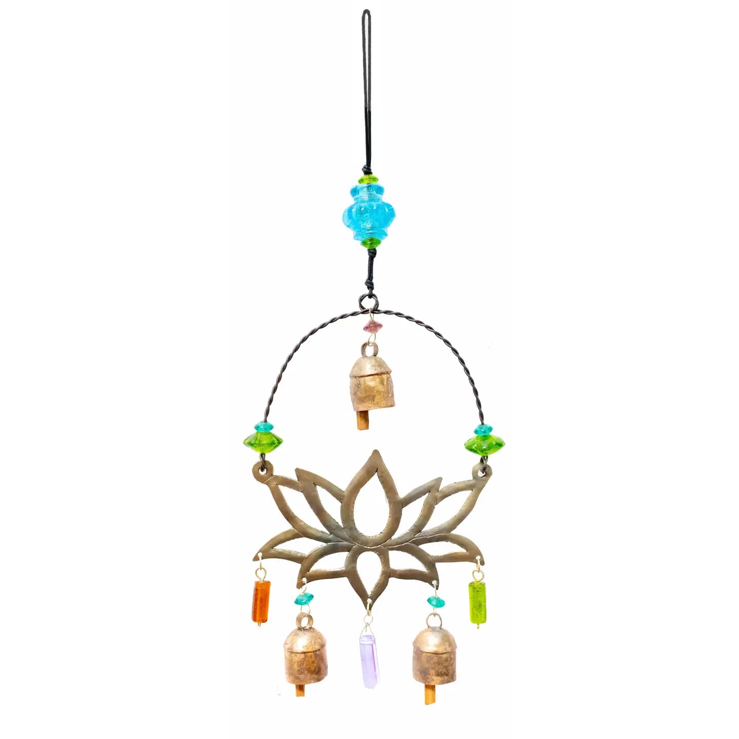 Serene Lotus Flower Beaded Chime