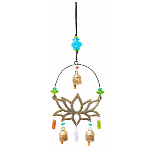 Serene Lotus Flower Beaded Chime