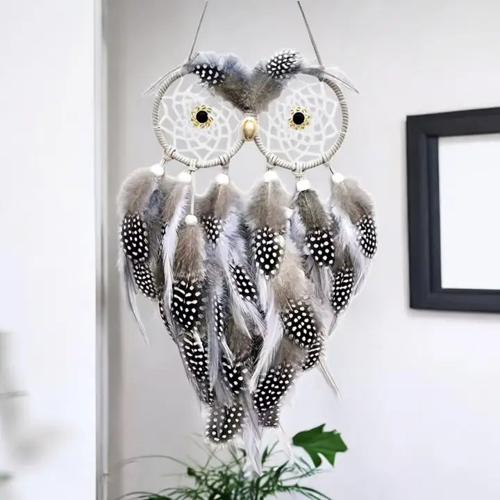 Owl Dream Catcher Wall Hanging
