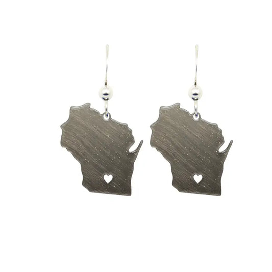 I Love Wisconsin Earrings
