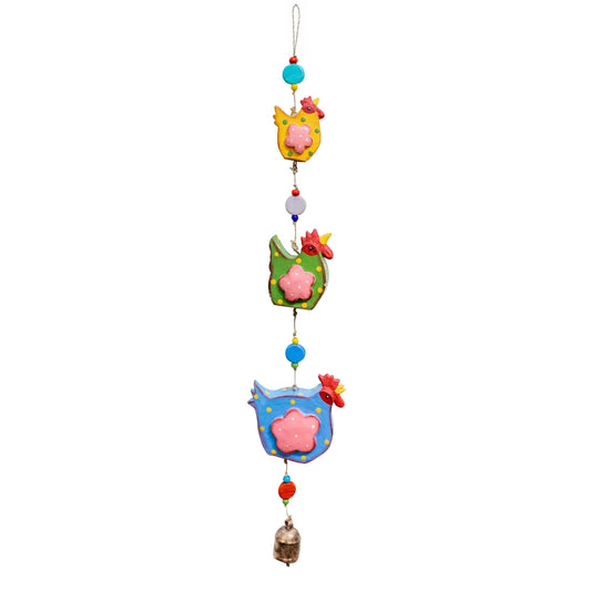 Rooster Family Wood Chime