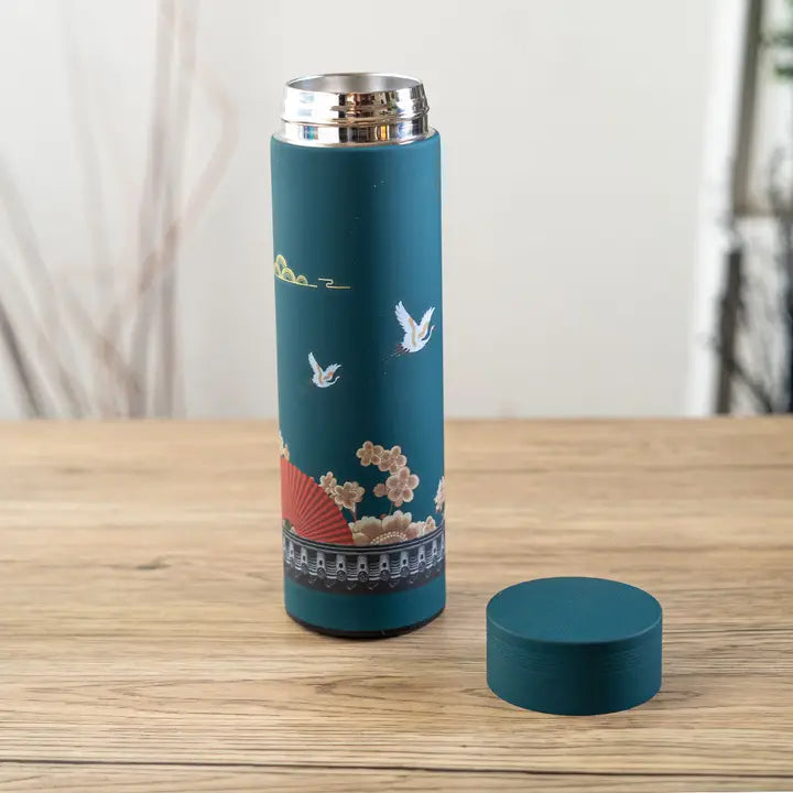 Vacuum Insulated Stainless Thermos Flask Blue