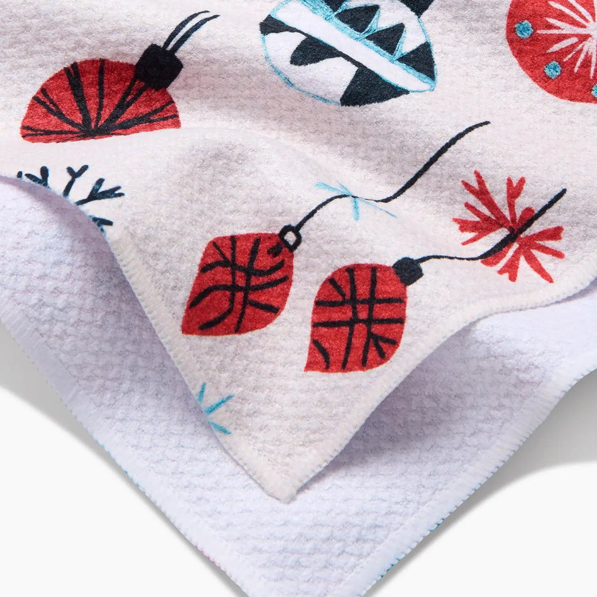 Geometry Tea Towel: Embroidered Ornaments