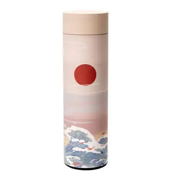 Vacuum Insulated Stainless Thermos Flask Blush Waves/Sun