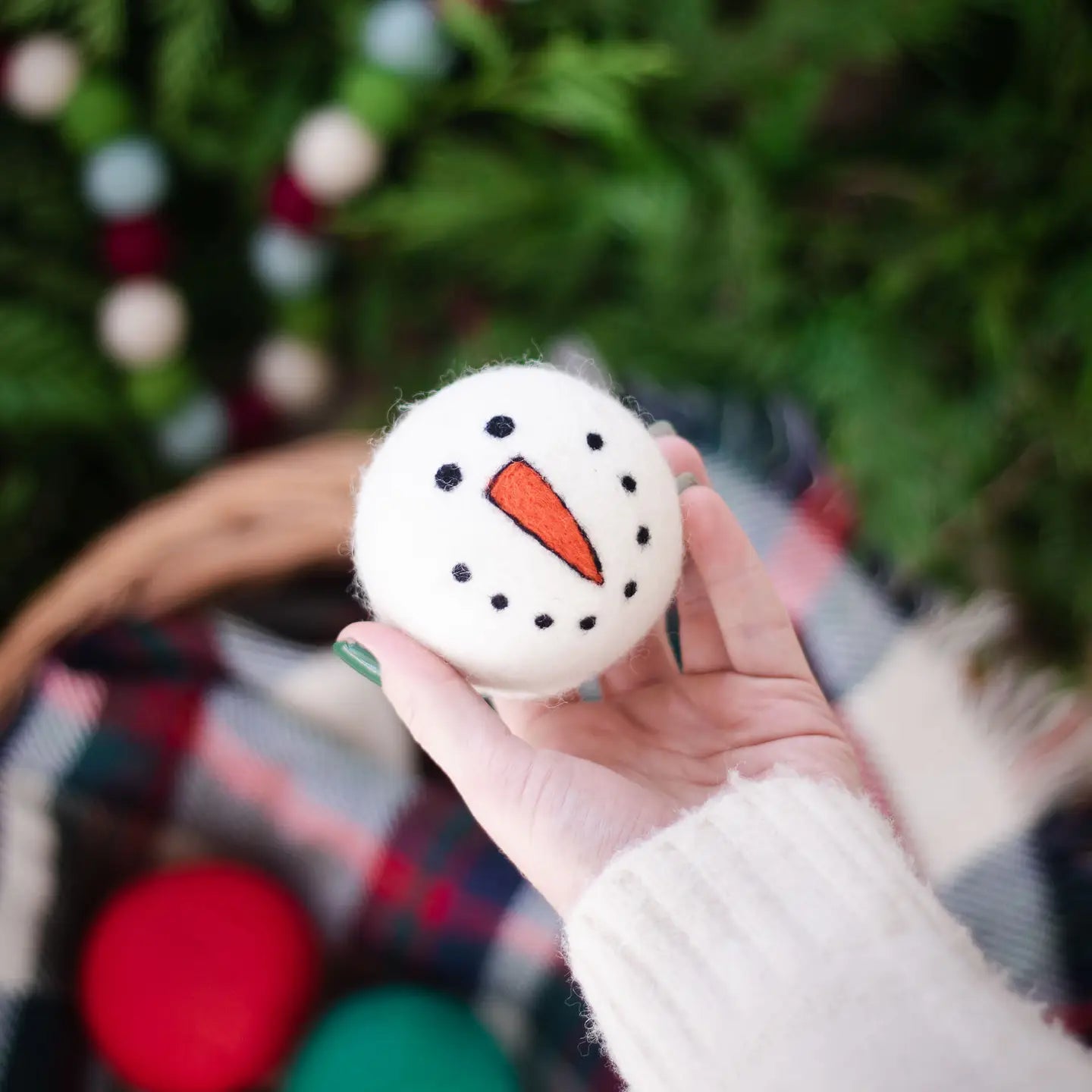 Snowman Red Dryer Ball Set/3