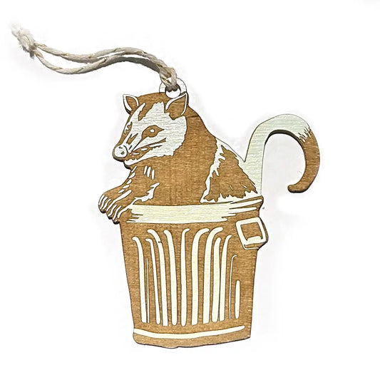 Possum Trash Can Ornament