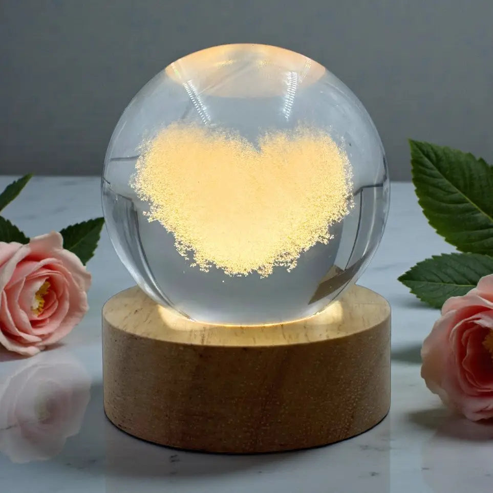 Heart LED Glass Orb