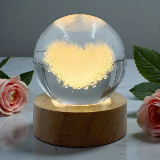 Heart LED Glass Orb