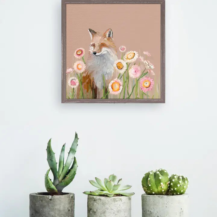 Wildflower Fox Mini Canvas