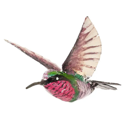 Recycled Metal Ruby Throated Hummingbird