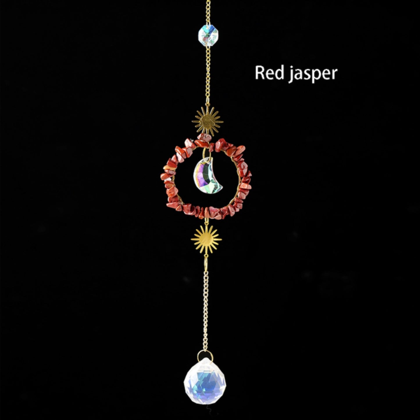Hanging Round Moon Pendant Crystal Sun Catcher