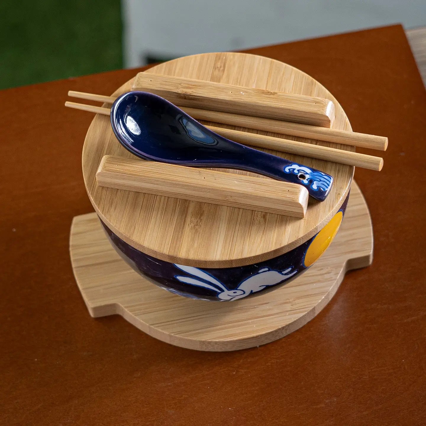 Moon Rabbit Bowl with Chopsticks