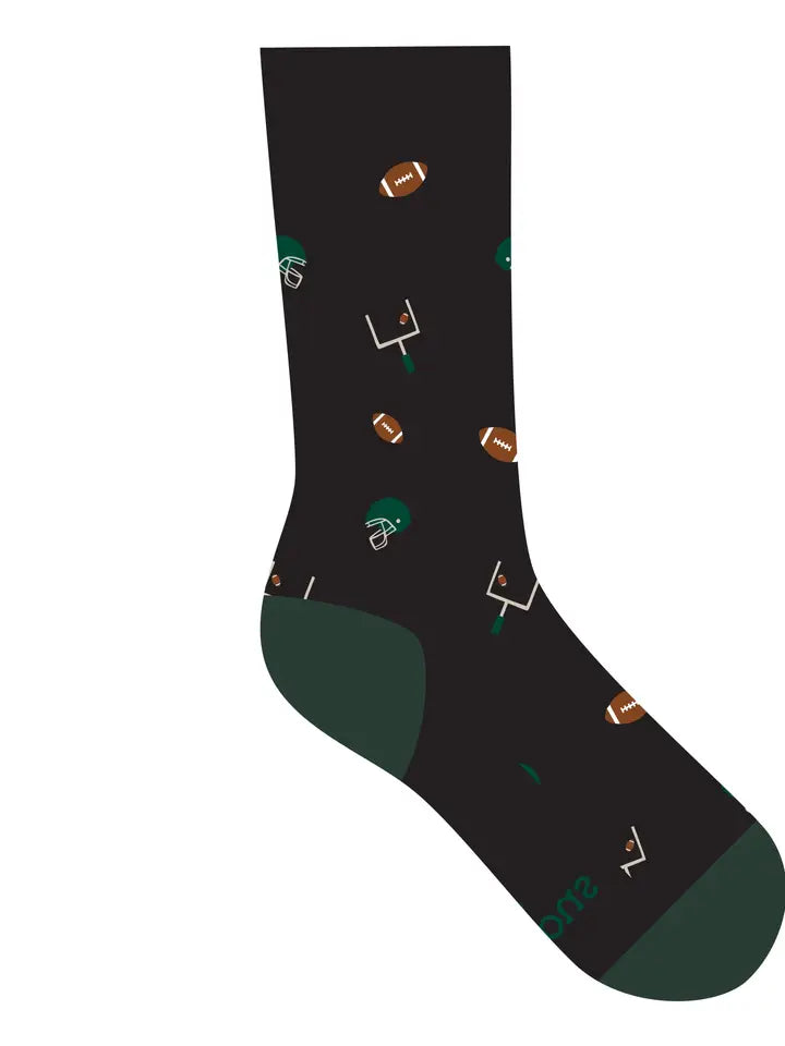 Socks That Support Youth Sports Black Footballs
