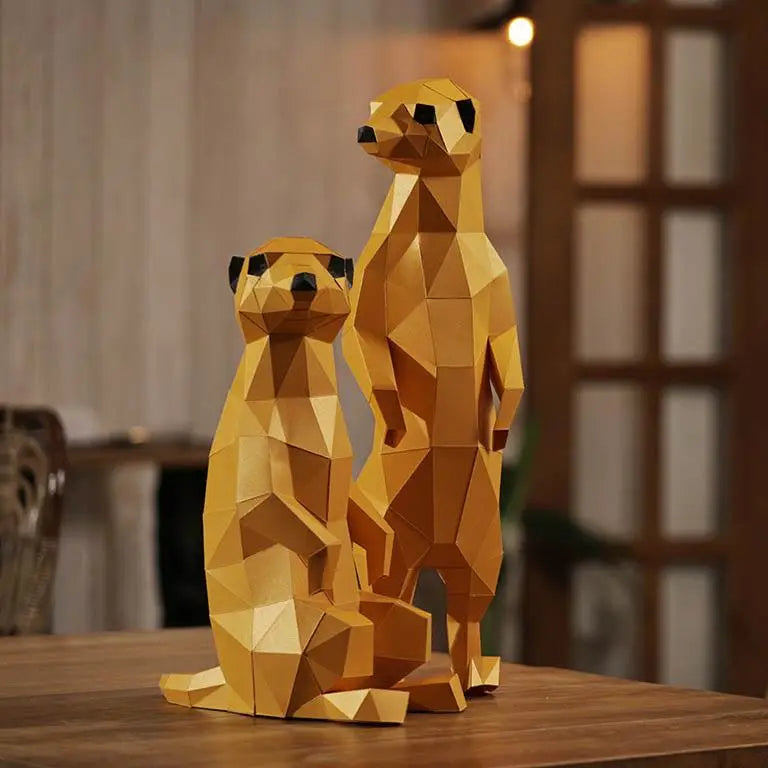 Papercraft Meerkats 3D Origami