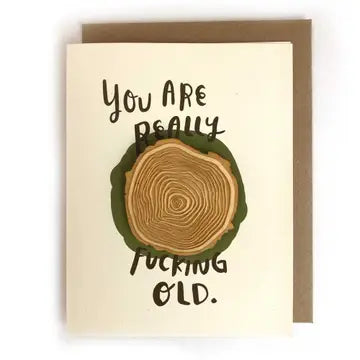 Really Old Tree Rings Card Magnet Clean