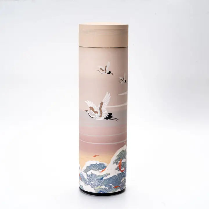 Vacuum Insulated Stainless Thermos Flask Blush Waves/Sun