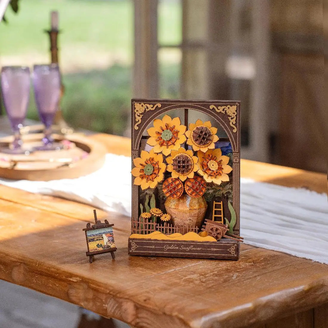 3D Golden Sunflower DIY Puzzle