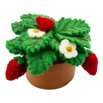 Felted Wool Strawberry Potted Plant