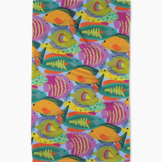 Geometry Tea Towel: Shoaling Fish