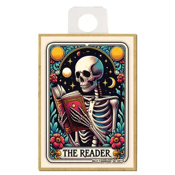 The Reader Male Skeleton Magnet