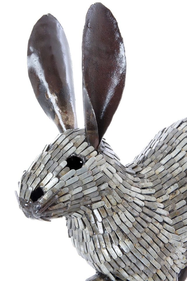 Hopping Rabbit Recycled Metal