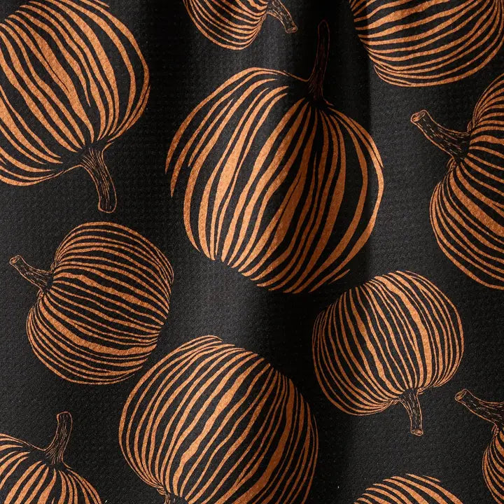Geometry Tea Towel: Pumpkin Noir