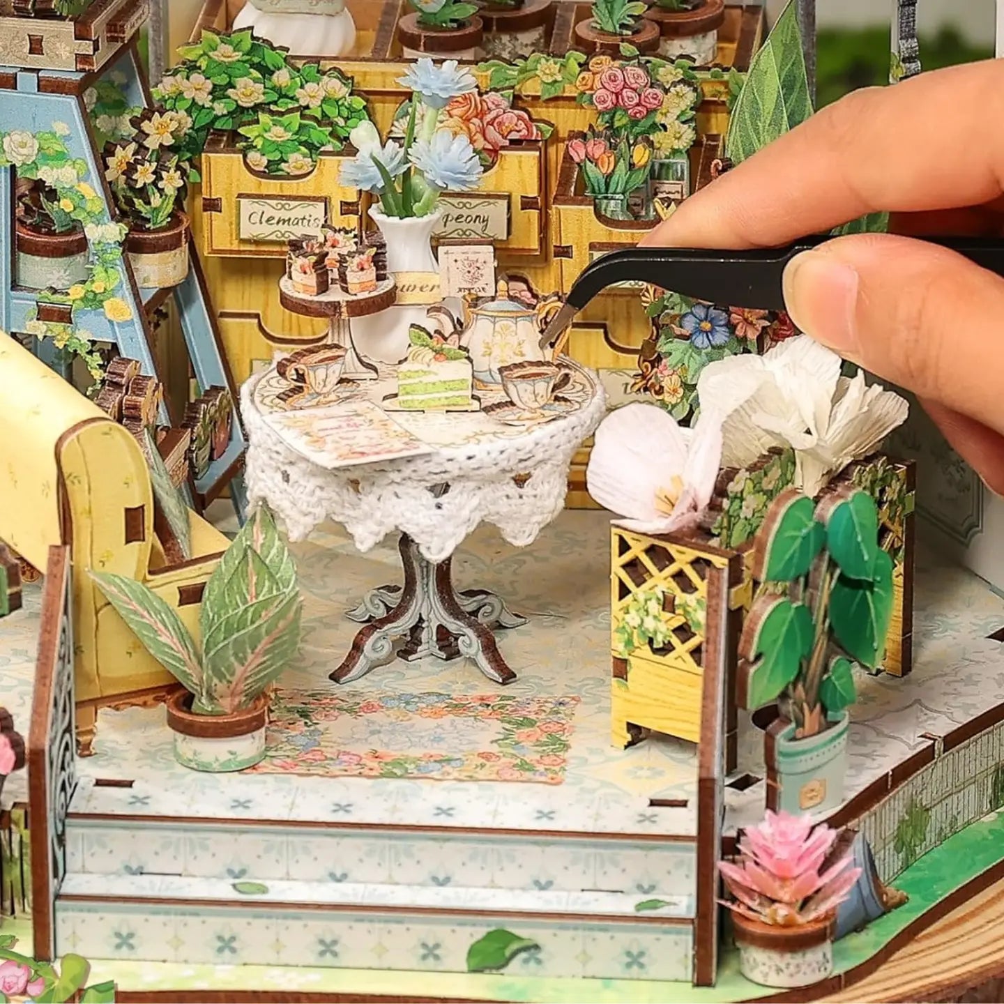 DIY Miniature House Kit:  Windsor Flower House