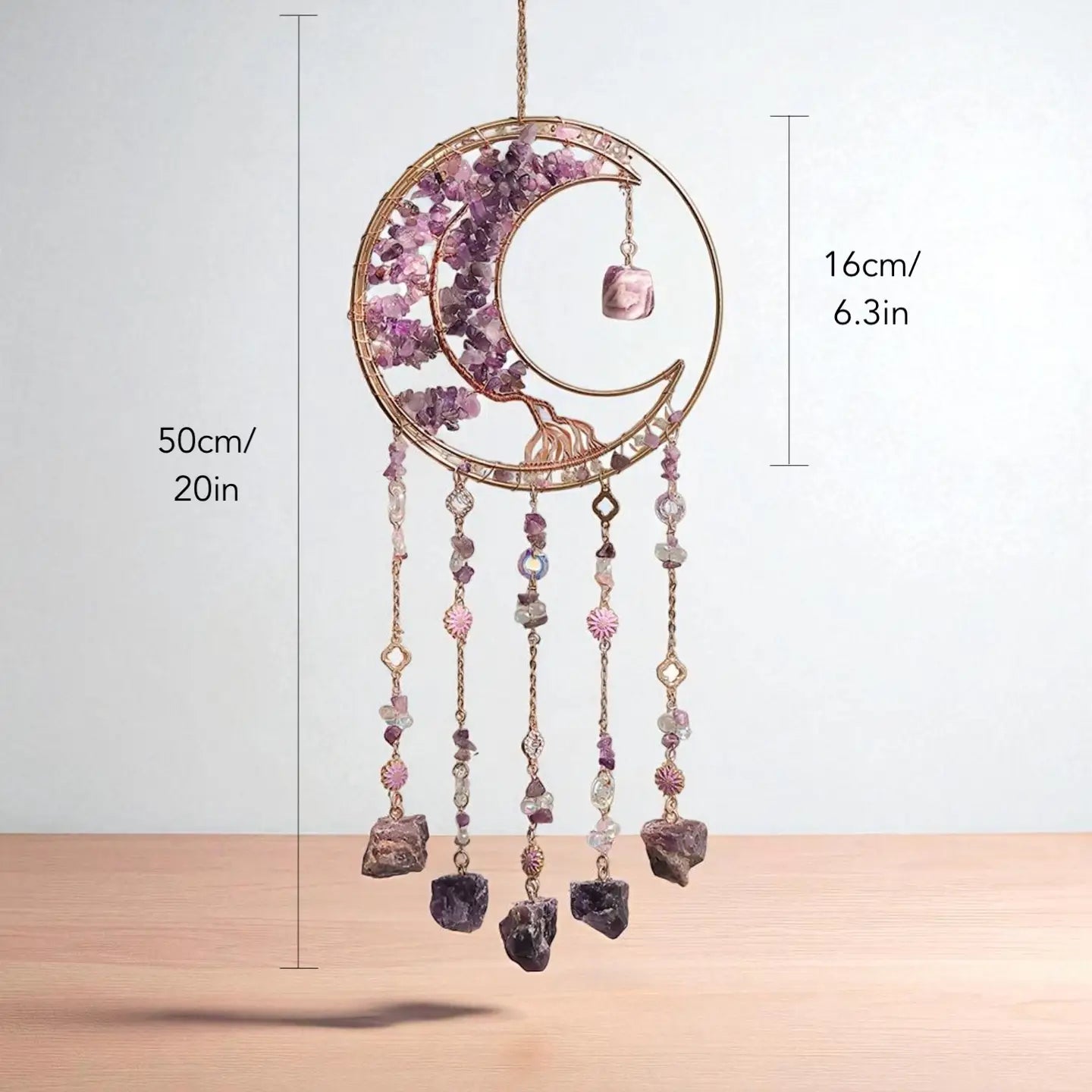 Crystal Tree of Life Moon Sun Catcher