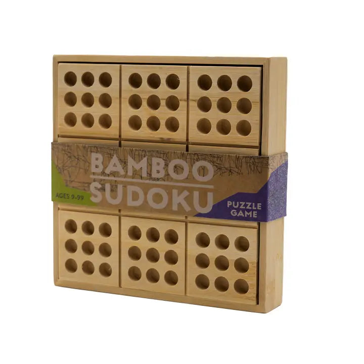 Ecologicals Bamboo Sudoku Board Game, 30 Puzzles