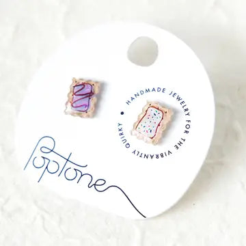 Retro Toaster Pastry Stud Earrings