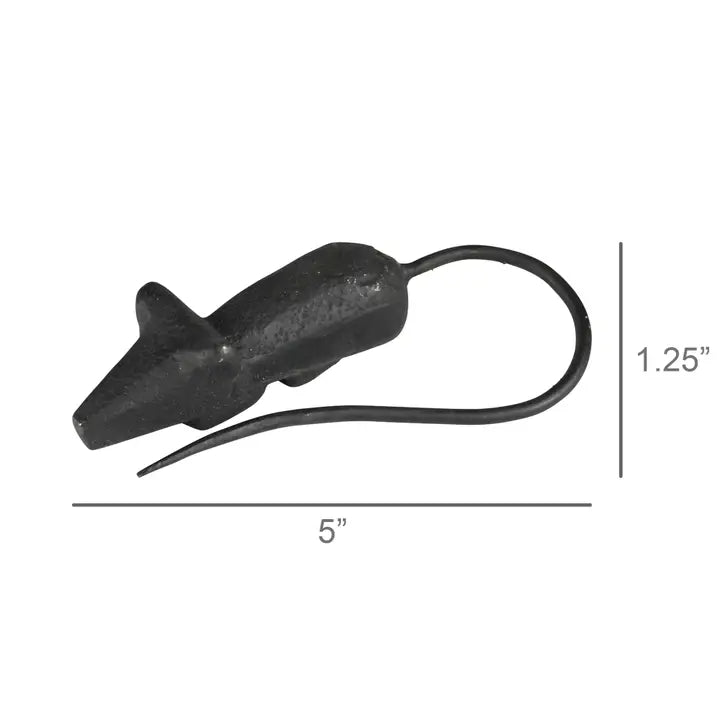 Cast Iron Black Mouse