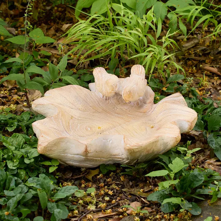 Woodland Whimsy Leaf Bird Bath