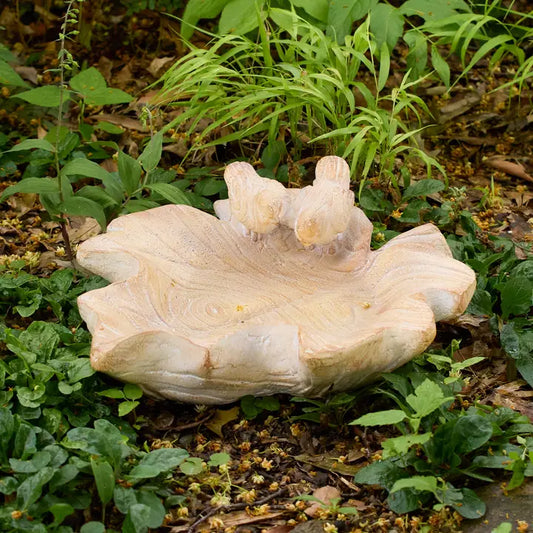 Woodland Whimsy Leaf Bird Bath