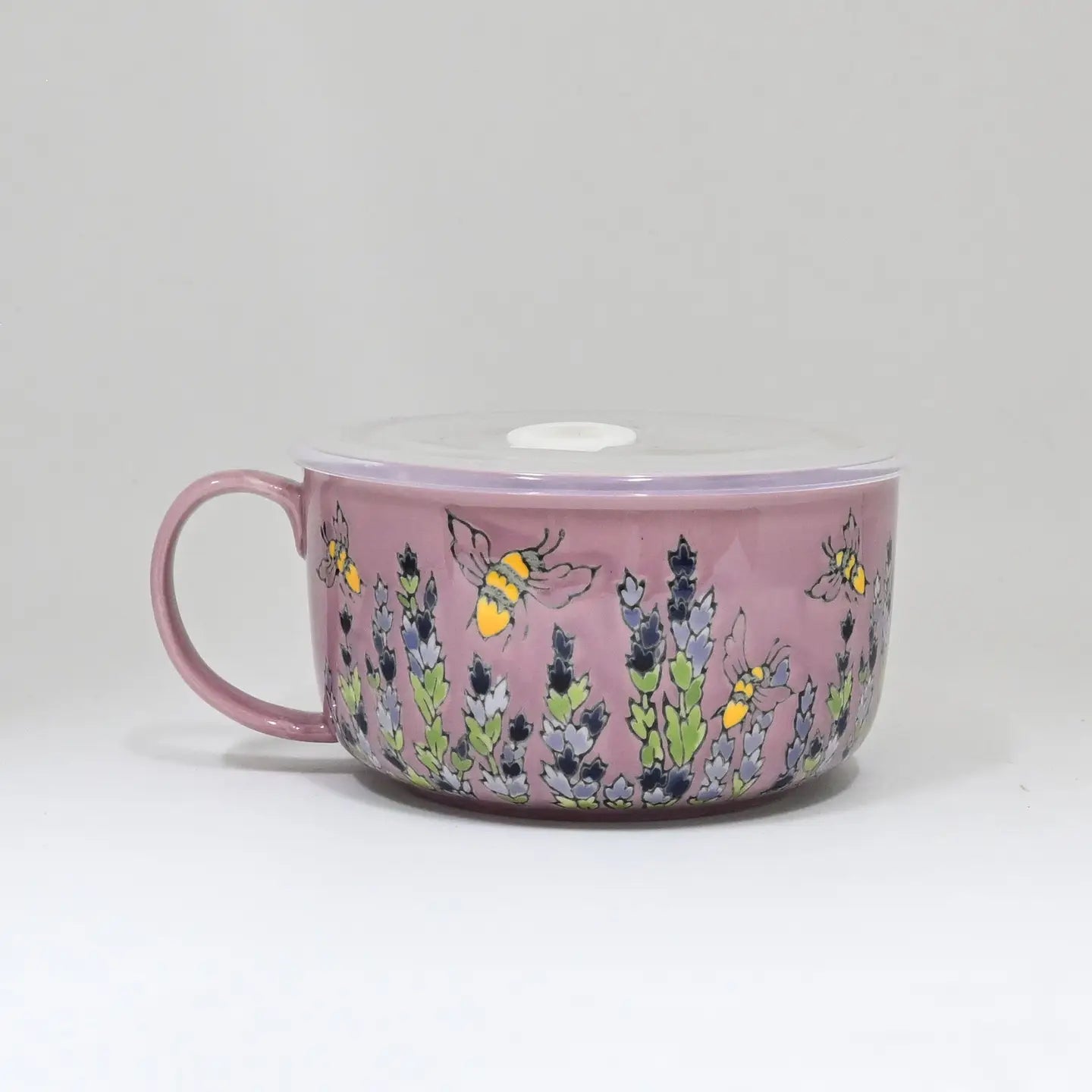 Spring Bee Microwavable Bowl With Handle
