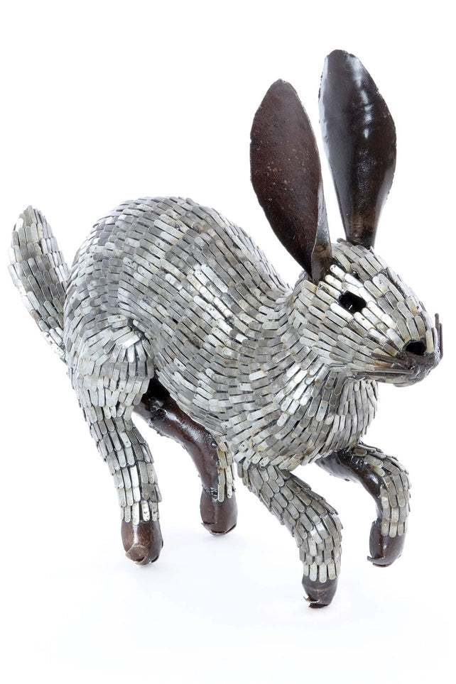 Hopping Rabbit Recycled Metal