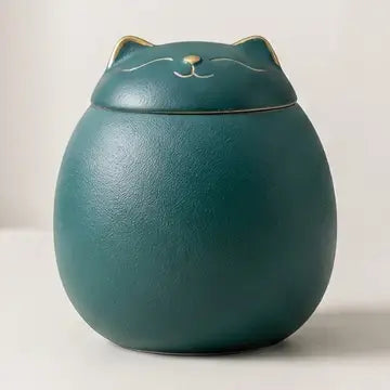 Lucky Cat Ceramic Tea Canister