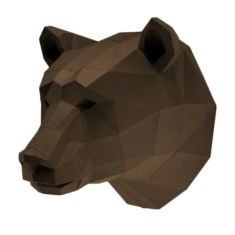 Papercraft Bear Head Wall Art 3D Origami