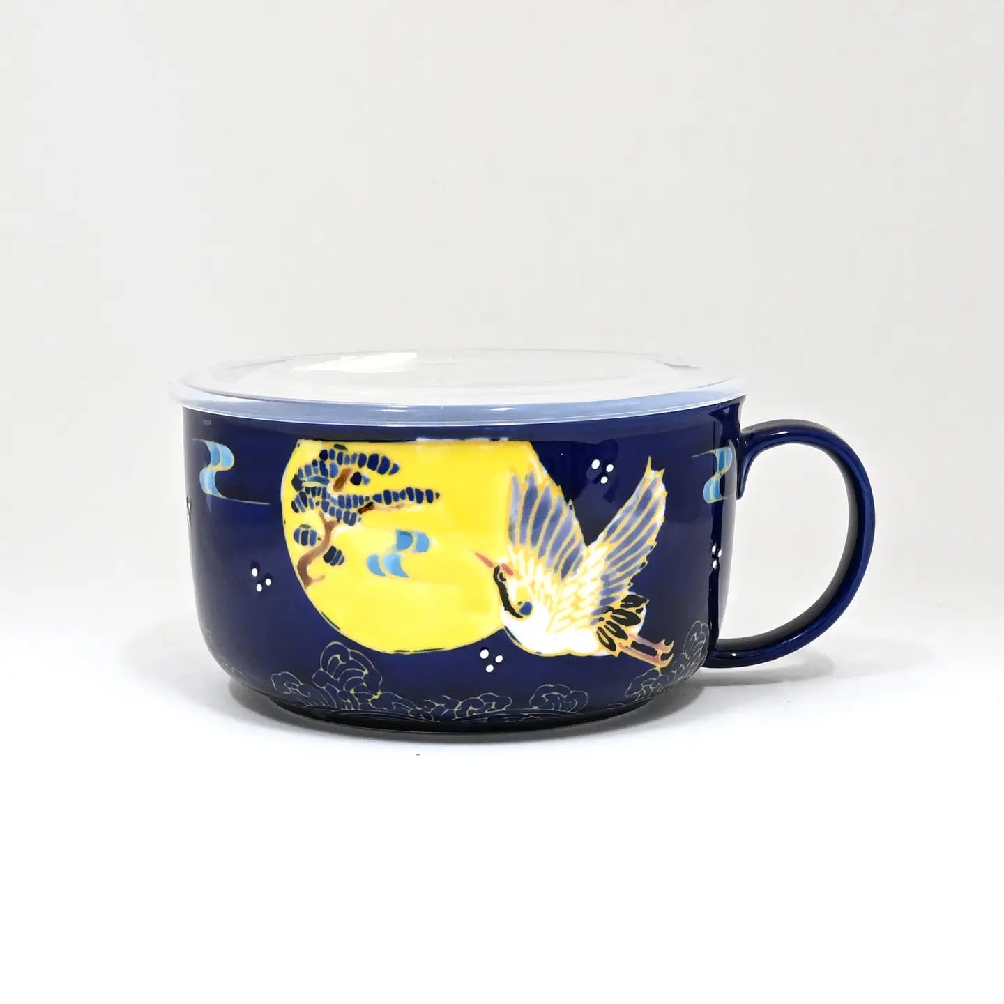 Moon Crane Microwavable Bowl With Handle