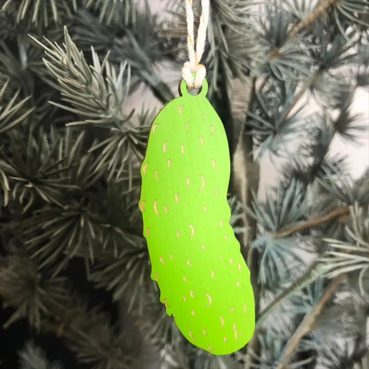 Wooden Pickle Ornament - Large