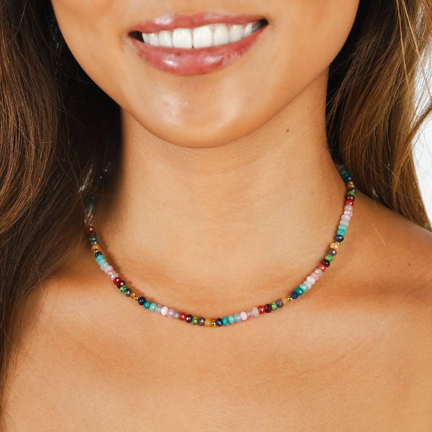 Gold Master Healer 4mm Beveled Necklace