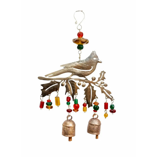 Cardinal on Branch Beaded Chime